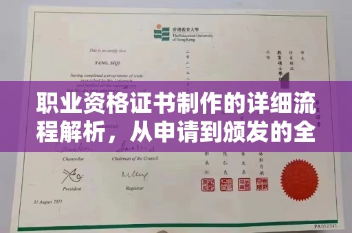 广饶职业资格证书制作的详细流程解析，从申请到颁发的全方位指南